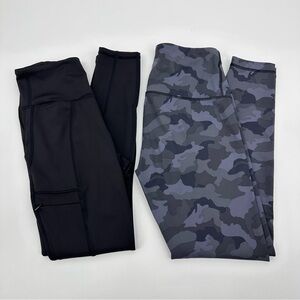 Move Theory and 90 Degrees Leggings Set of 2 Black Gray Size XS